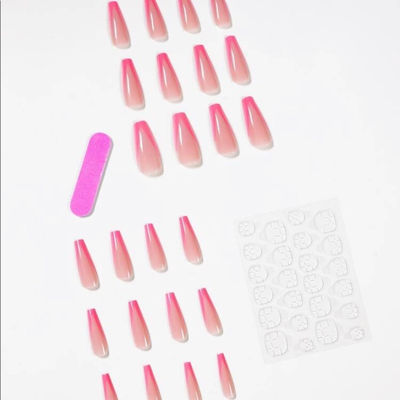 24pcs Fake Nail & 1sheet Tape & 1pc Nail File - Picture 2 of 2